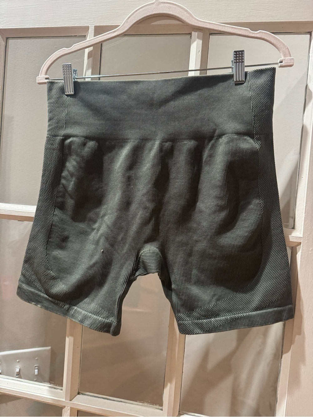 JoyLab Ribbed High-Rise Bike Shorts in Olive